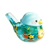 Kinaerty Kids Water Bird Whistle with Lanyard Clear Mouth Muscle Vital Capacity Training Water Fillable Children Cartoon Bird Musical Toy Toddlers Gift